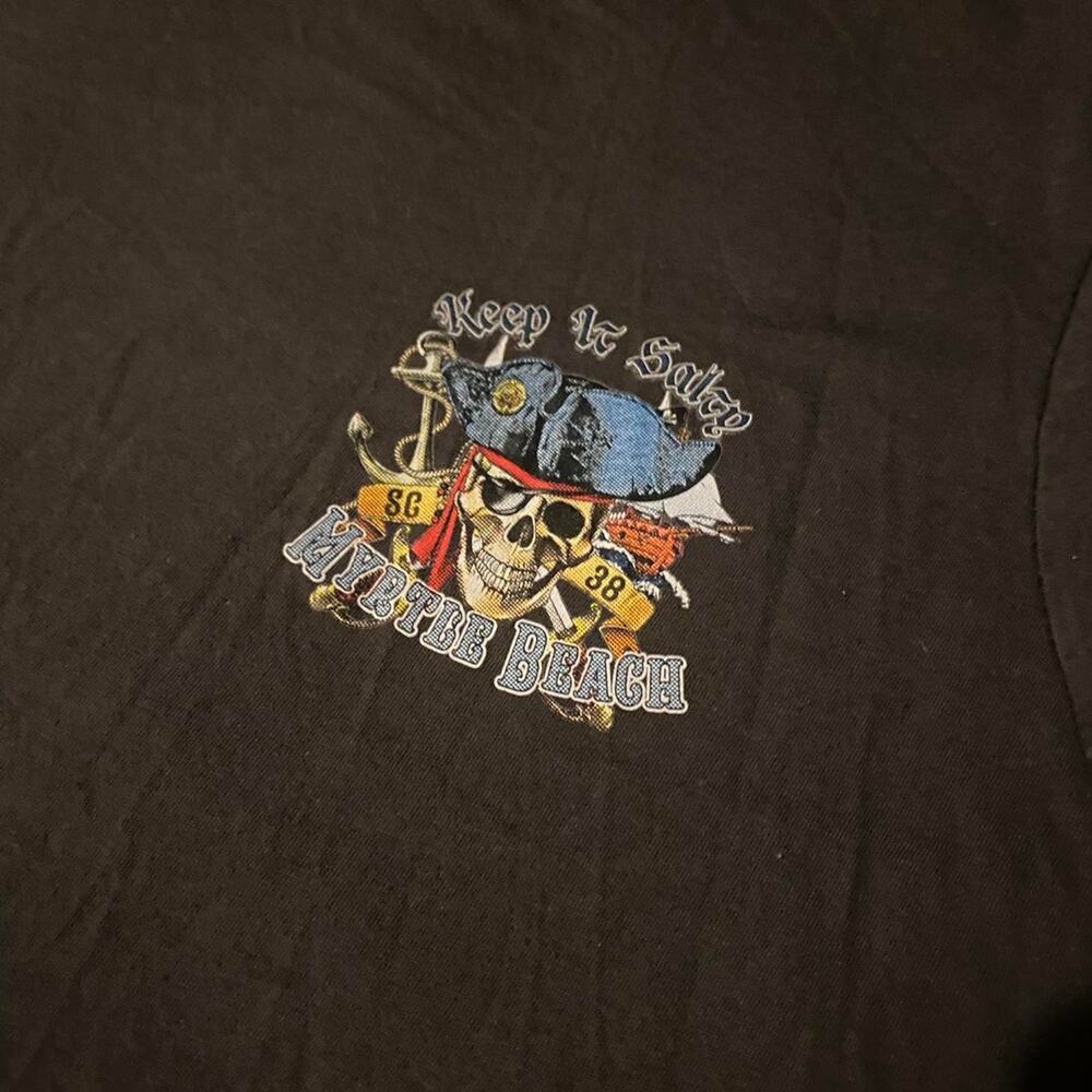 Myrtle beach pirate black t shirt